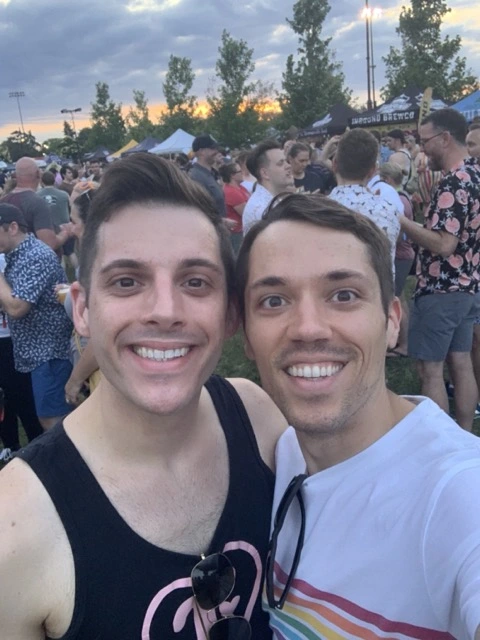 Daniel and his husband, Kevin